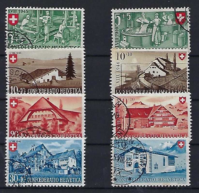 Tutti i francobolli: 1945-46 Pro Patria gestempelt   14226 – Usato da Lunden venduto da Animus999