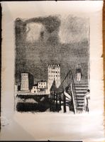 Holy Adrien "Stadt brücke Lithographie 7/21
