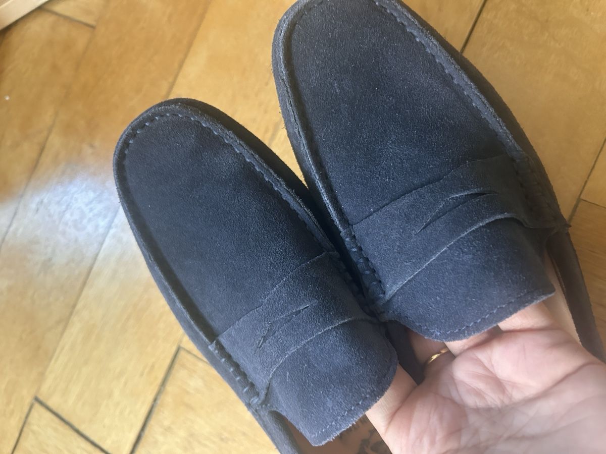 Scarpe da uomo: Loafers dunkelblau Wildleder, Grösse 41 – Nuovo (secondo la descrizione) da Bern venduto da FreitagsSachen22 7