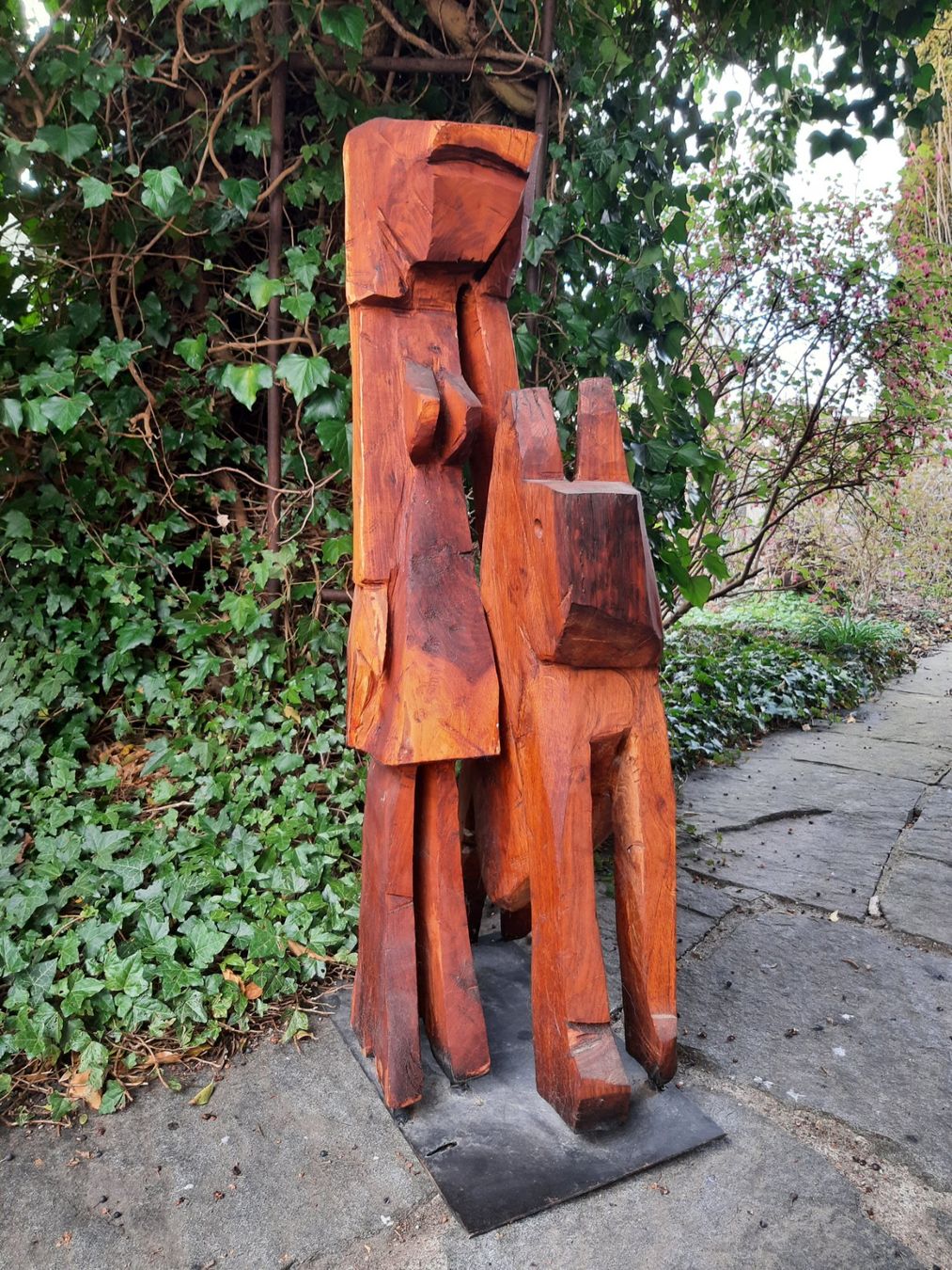 Sculture & Statue: Skulptur aus Holz mongrammiert – Usato da Arbon venduto da torso444 1