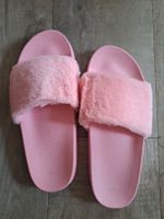 Pantoletten rosa Kunstfell Grösse 40/41 neu