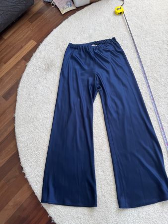 MRS HUGS Damen Satin Hose blau 42 NEU