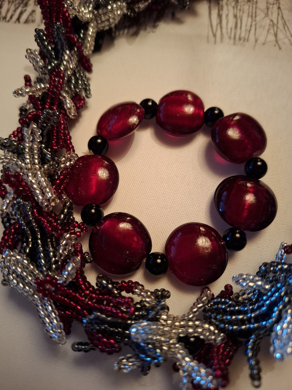 Sonstiger Schmuck: HANDGEFERTIGTE PERLENKETTE MIT ARMBAND – Neu (gemäss Beschreibung) aus Gretzenbach von schibaya 3