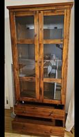 Vitrine Holz dunkel mit zwei Schubladen guter Zustand