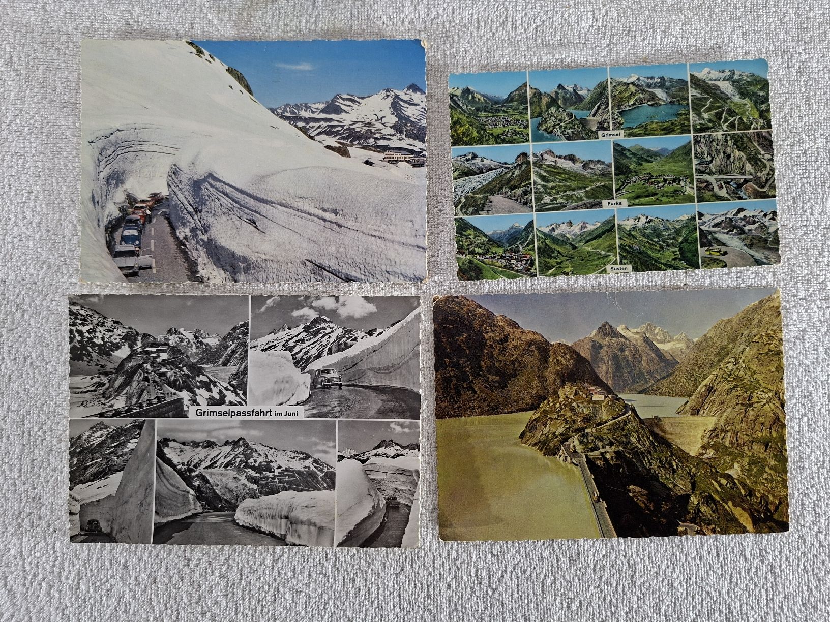Cartoline postali: 4 alte Ansichtskarten Grimsel Nr.1 – Usato da Grindelwald venduto da carro5