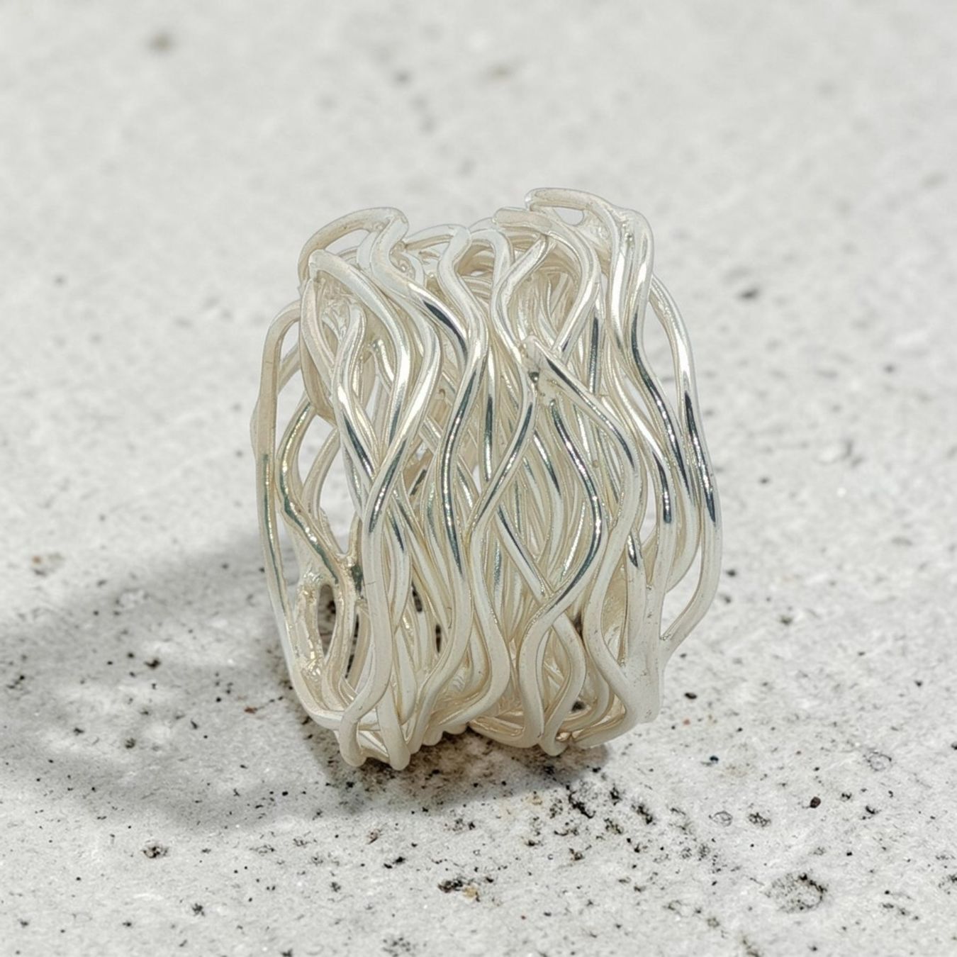 Olga Ribler Ringe: Breiter Silber Ring 925 16 mm Grösse 52 – Neu (gemäss Beschreibung) aus Luzern von Schmuckoutlet