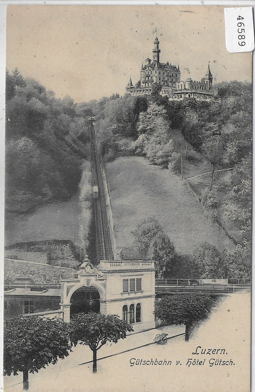 Cartes postales: Luzern - Gütschbahn mit Hotel Gütsch – D'occasion à Ettingen par Kartenplanet