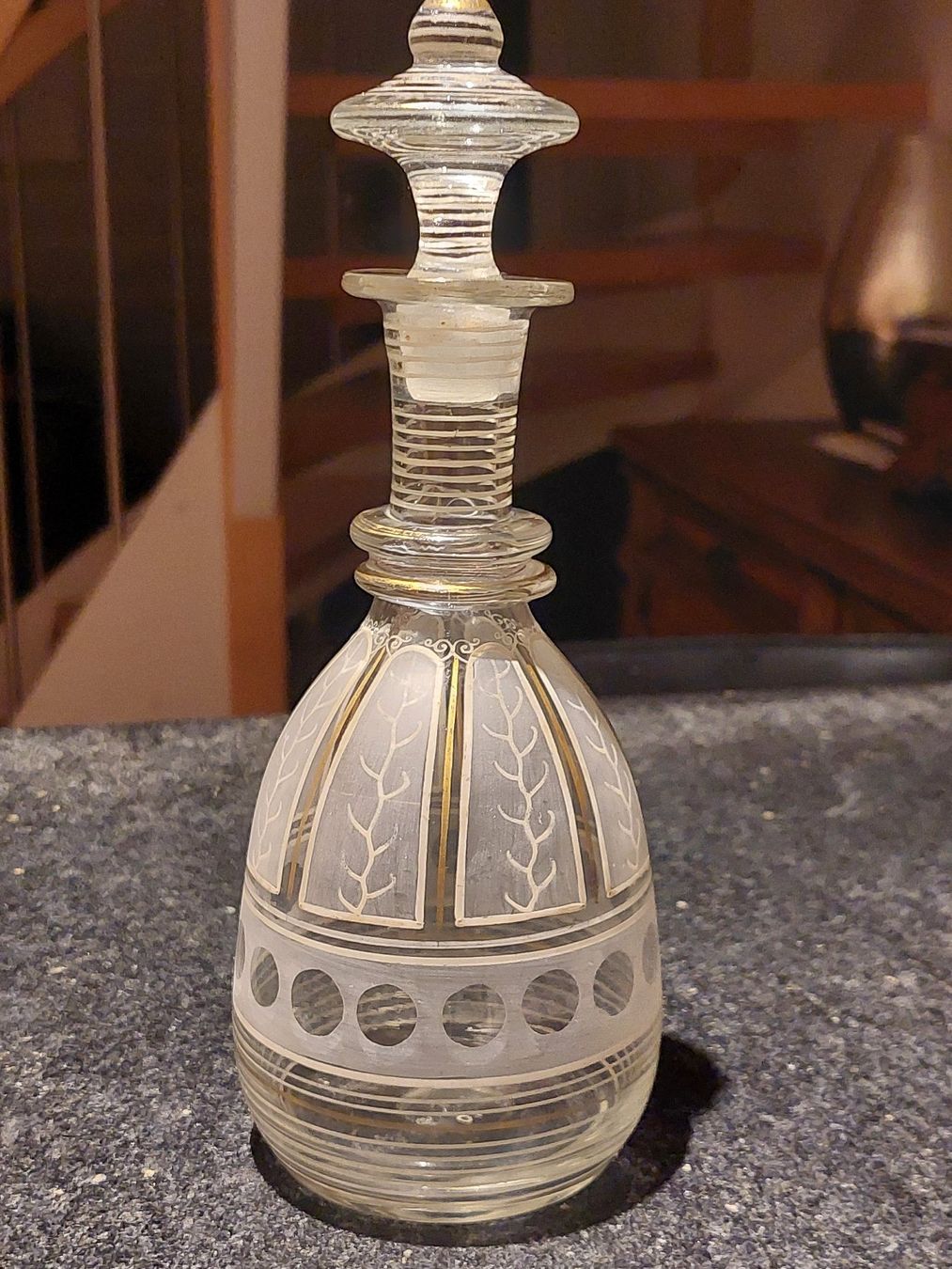 Karaffen: Antike Glas Karaffe, vermutlich böhmisch,  1880- 1930 – Gebraucht aus Hergiswil NW von maiette-23.N