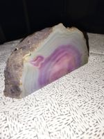 Tranche d'agate rubané 371 grammes