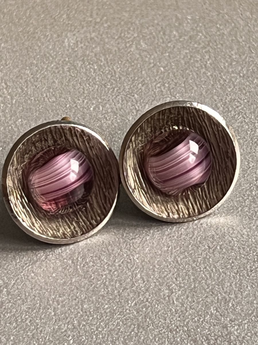Orecchini pendenti & Orecchini a lobo: Metal & Violet Ohringe ( 1cm )  – Usato da Laufen venduto da Trendmarket