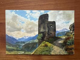 AK  1916 Wartturm Schloss Tarasp koloriert  (G2780)