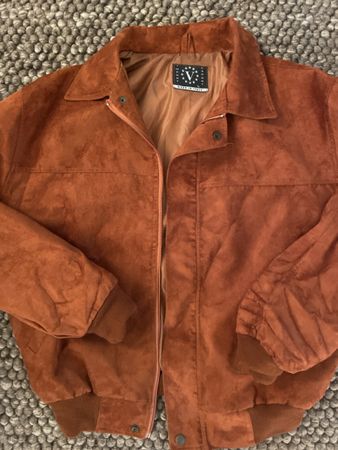 Kunst Wildlederjacke in Herbstfarbe, Grösse L, Top Zustand