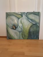 Painting Calla Lilies green and white abstract art