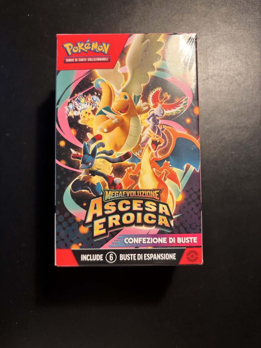 Pokémon Carte collezionabili: Pokemon TCG Mega Evolution Ascesa Eroica 6 Booster Pack Box – Nuovo (secondo la descrizione) da Ascona venduto da ElfieLove