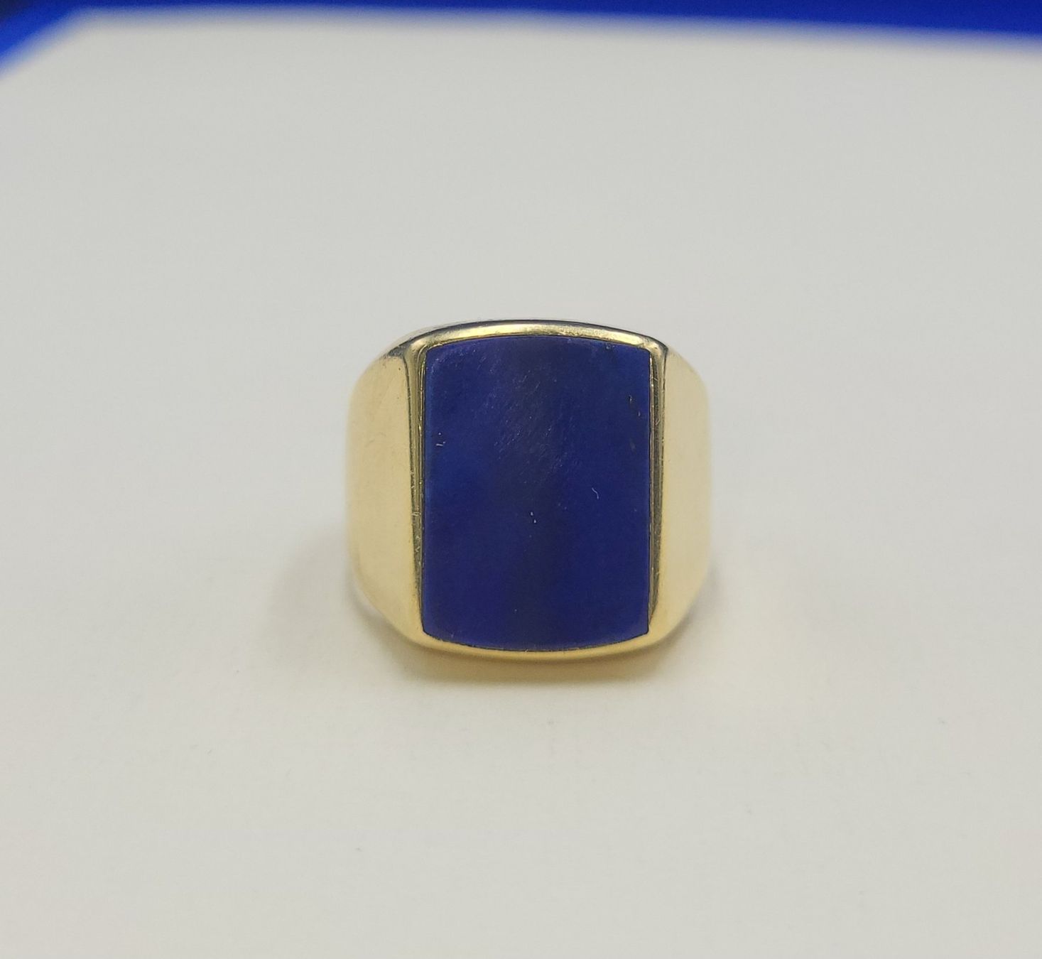Anelli: Gold 585 Massiv Ring Mit Lapislazuli – Usato da Wald ZH venduto da Aniade