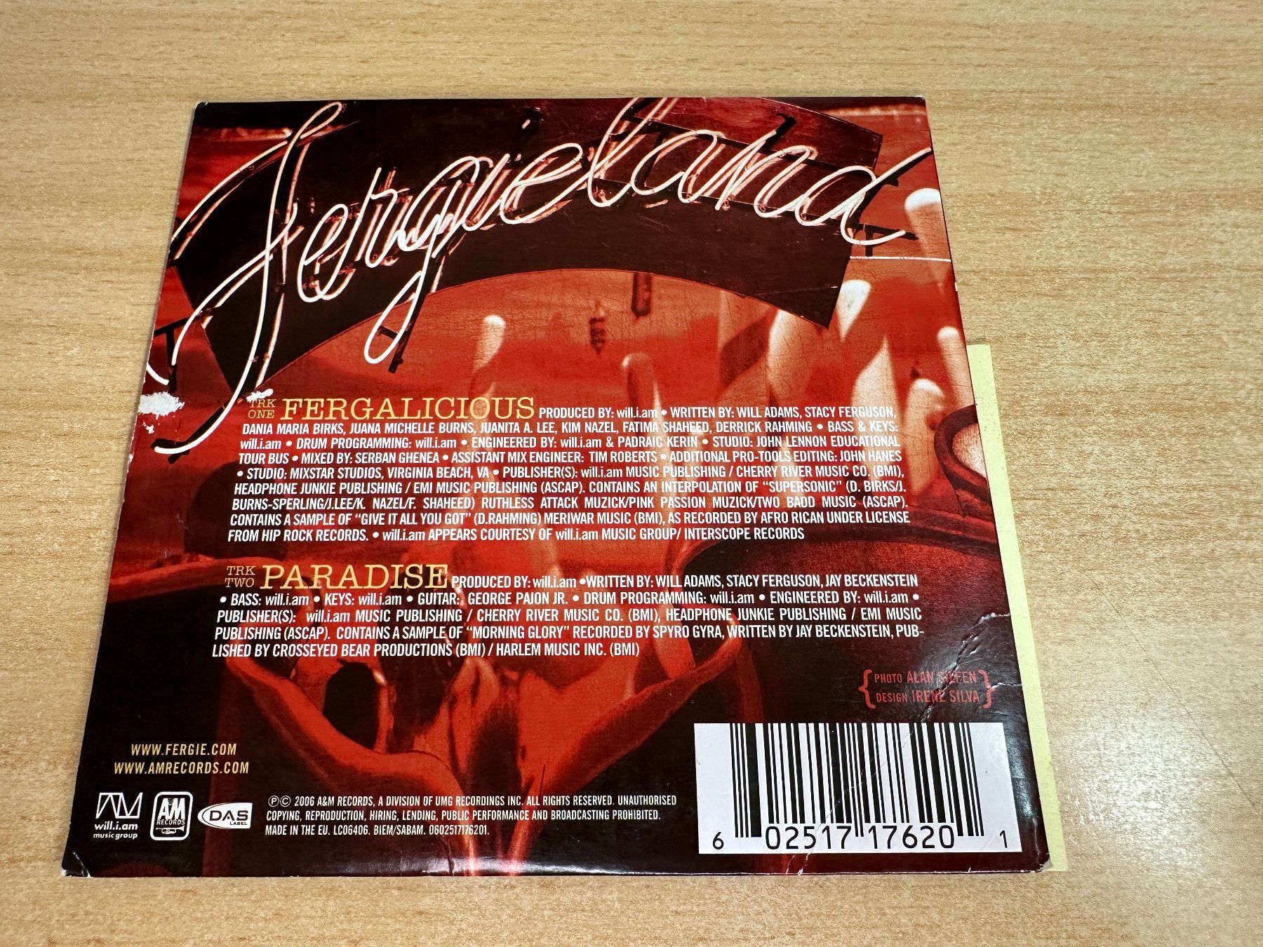 CD: Fergie Featuring Will.I.Am – Fergalicious - Single CD – Usato da Rikon im Tösstal venduto da Alpenmutz 1
