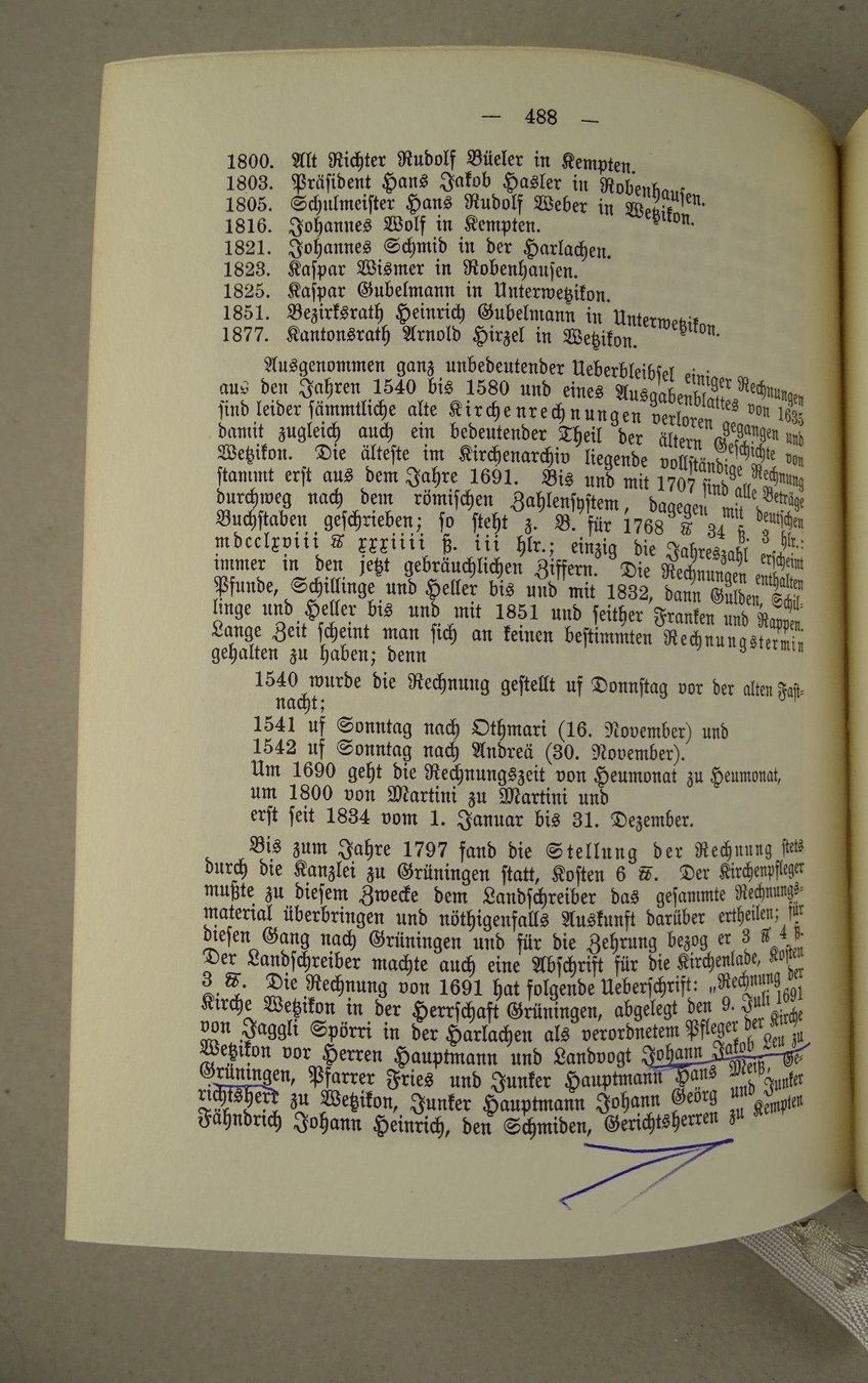 Libri: GESCHICHTE DER GEMEINDE WETZIKON, 1948 – Usato da Grüningen venduto da Kartensammler 7