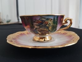 Mocca Sammeltasse Bärenhöhle Handausgemalt