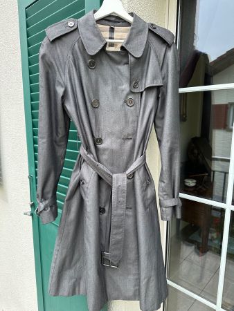BURBERRY Trenchcoat schiefergrau, Grösse 38/40