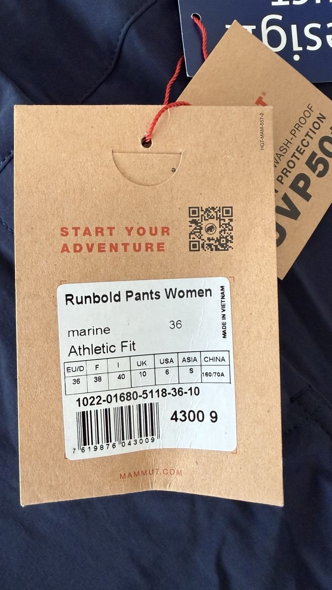 Mammut Pantaloni: Mammut Runbold pants athletic fit – Nuovo e nell'imballaggio originale da St. Gallen venduto da Frickmoser 3