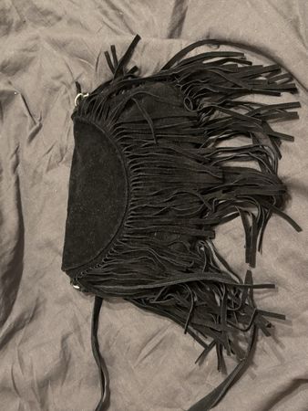 Vintage Genuine Fringe Crossbody Bag