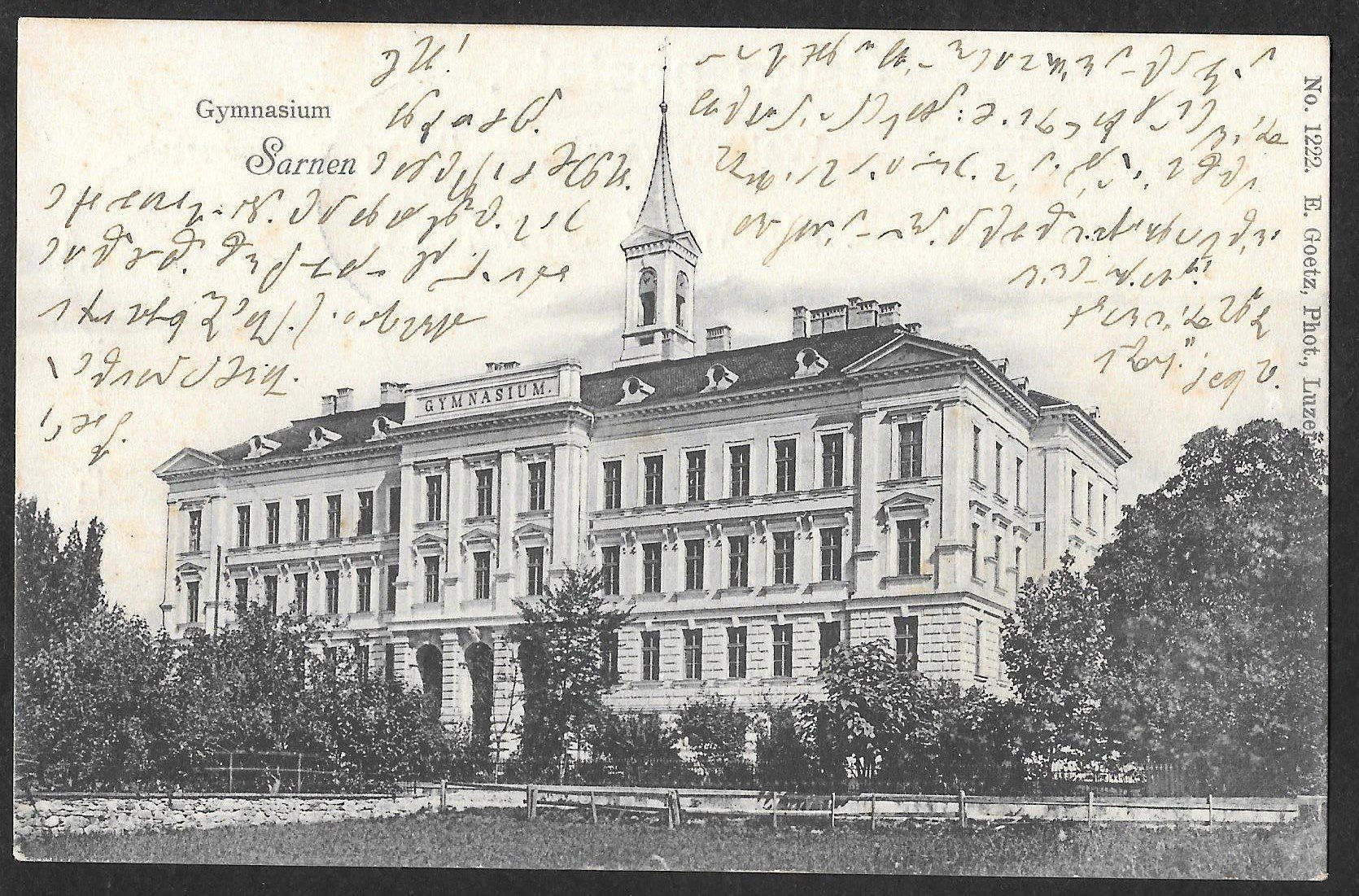 Cartoline postali: Sarnen Gymnasium – Usato da Olten venduto da clotaldi
