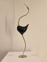 Reiher Skulptur vergoldeter und lackiertem Holz ca. 50er