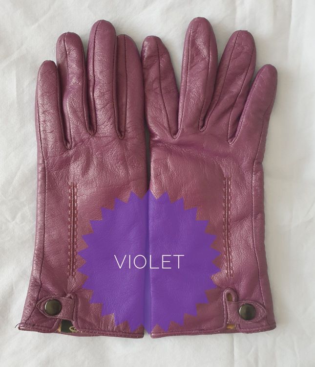 Gants Violets En Acrylique - Taille Unique, Doublure Synthétique, Neufs Sans étiquette