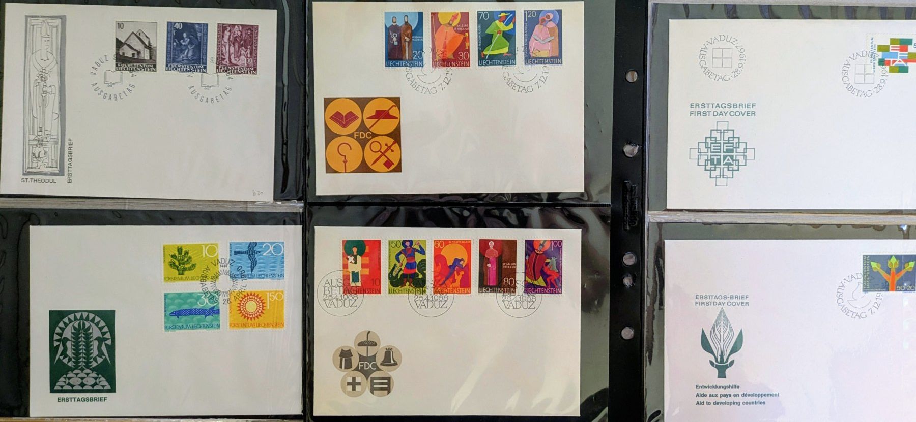 Tutti i francobolli: kleine Sammlung  Liechtenstein – Usato da Madiswil venduto da Hglotz 2