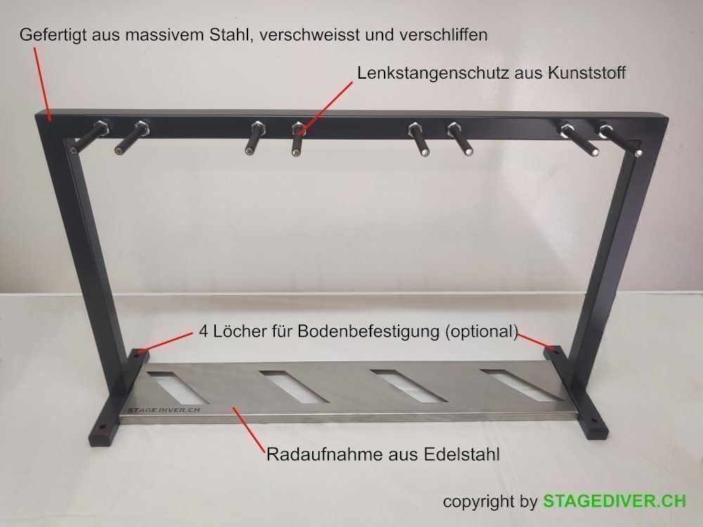 Kickboard: Scooter Ständer, Kickboard / Trotti Ständer 4-21 Stellplätze – Nuovo e nell'imballaggio originale da Muri  AG venduto da Pfiabane 3