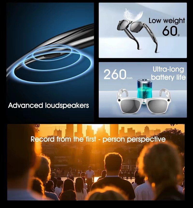Blackmagic Videocamere: AI Smart Glasses GPT 100mp Multifunktionskamera Chat Bluetoo – Nuovo e nell'imballaggio originale da Unterägeri venduto da RmOnline 6