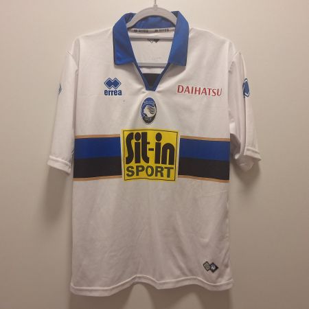 Errea Atalanta Calcio Away Bellini 6 Signiert 2007-2008