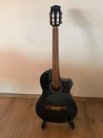 Gitarre Fender CN140SCE Thinline Black Tonabnehmer neuwertig