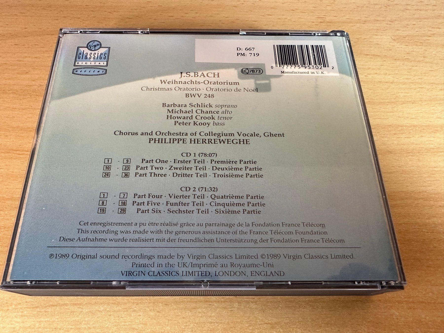 CD: J.S. Bach - Barbara Schlick, M - Weihnachts-Oratorium - 2 CD – Usato da Rikon im Tösstal venduto da Alpenmutz 4