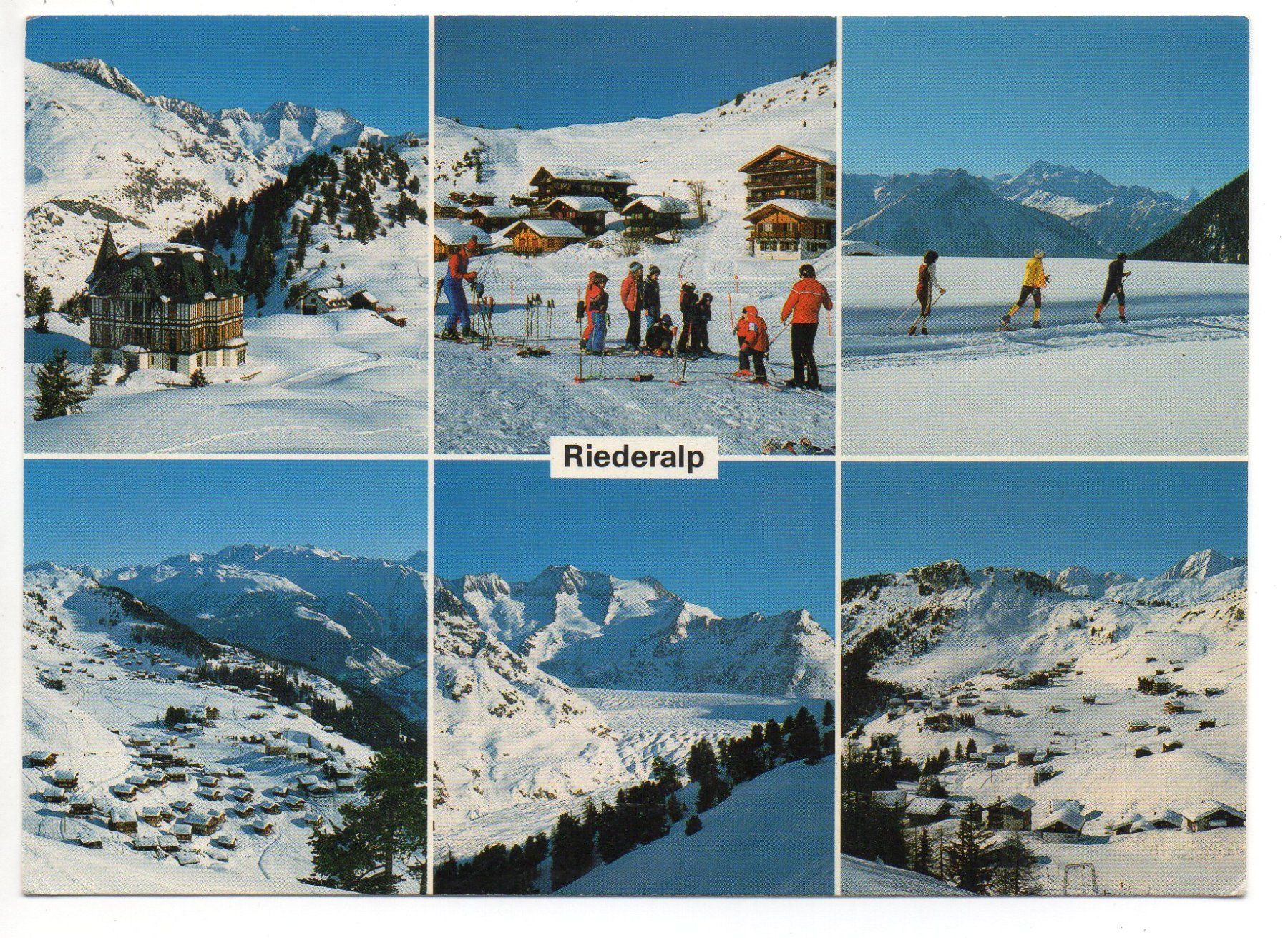 Cartoline postali: RIEDERALP Langlauf - Skischule – Usato da Jona venduto da philajona