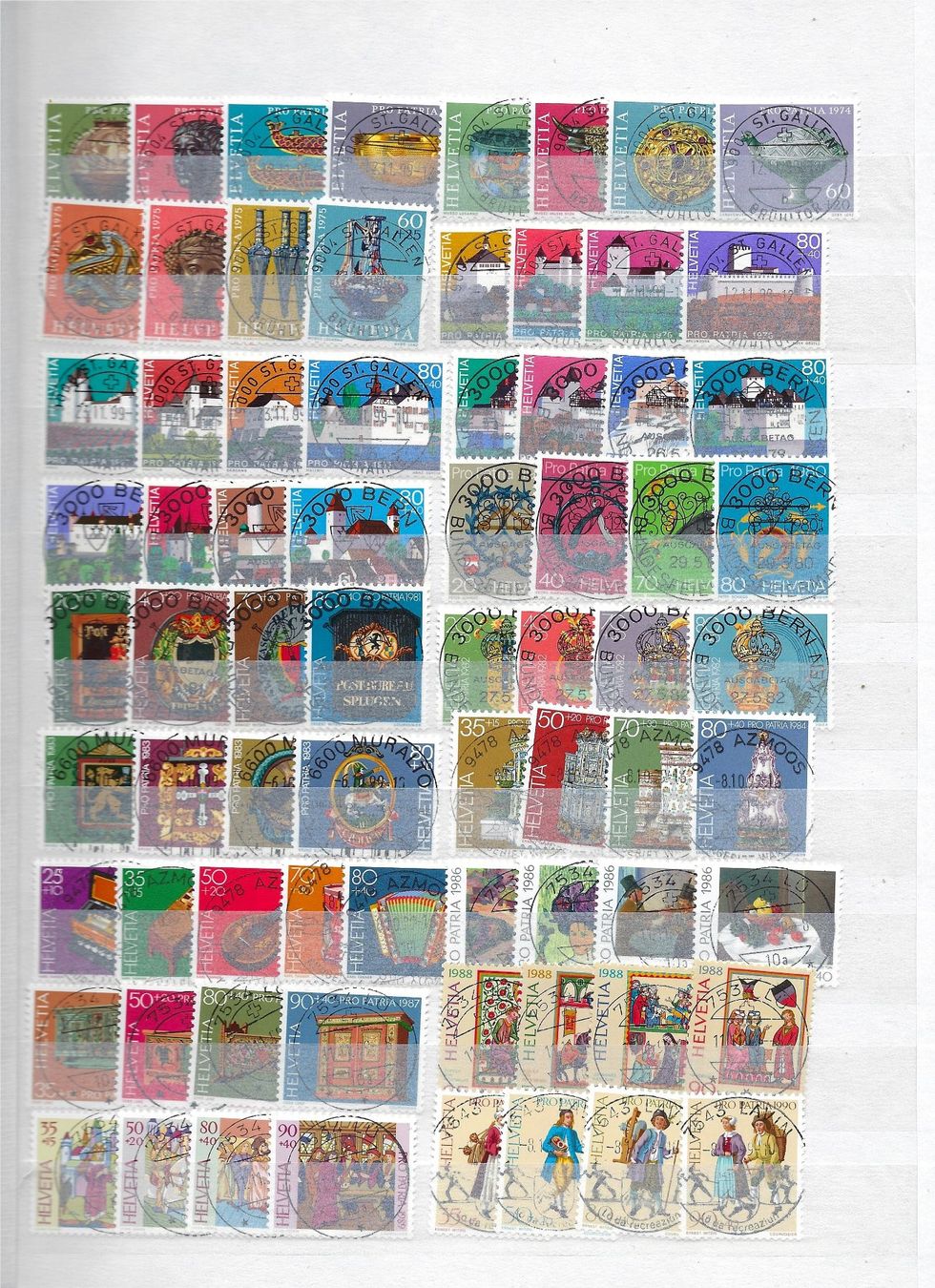 Alle Briefmarken: 1938-2000Pro Patria Sammlung gestempelt   15751 – Gebraucht aus Lunden von Animus999 2