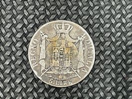 Italien, 5 Lire Napoleone, Jahrgang 1809