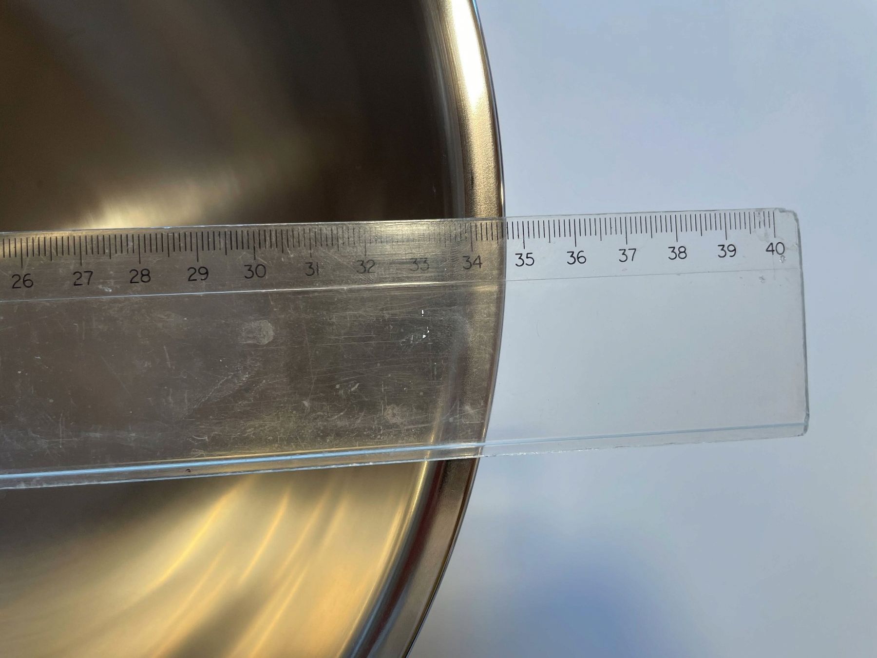 Ciotole: Grosse Edelstahl-Schüssel, Durchmesser 34 cm – Usato da Affeltrangen venduto da Mowgli_123 3