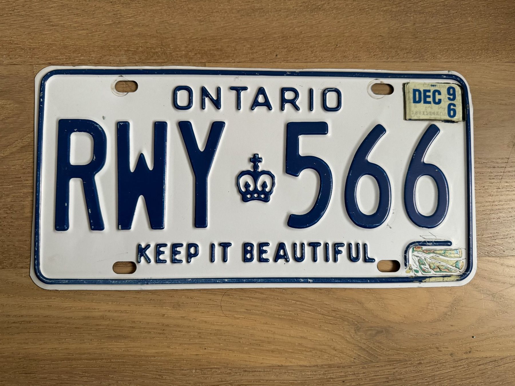 Insegne: Autokennzeichen Nummerschild Ontario Kanada – Usato da Greifensee venduto da Siviez