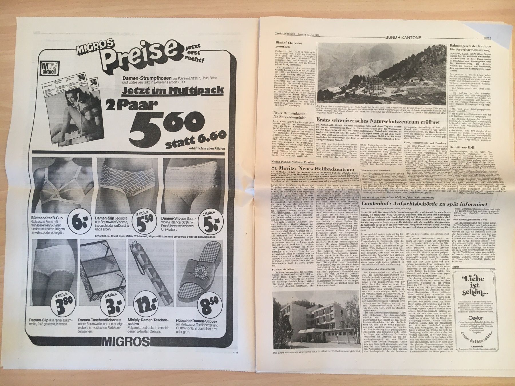 Zeitschriften & Magazine: Tagesanzeiger vom 12. Juli 1976 – Gebraucht aus Luzern von Jiggy_8898 2