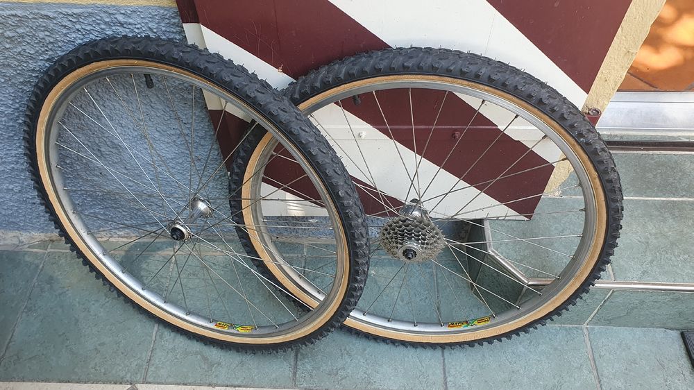 PAIRE DE ROUES VTT RINGLE BUBBA 26" NOIRES - Jantes Soleil, Occasion, Frein Sur Jante