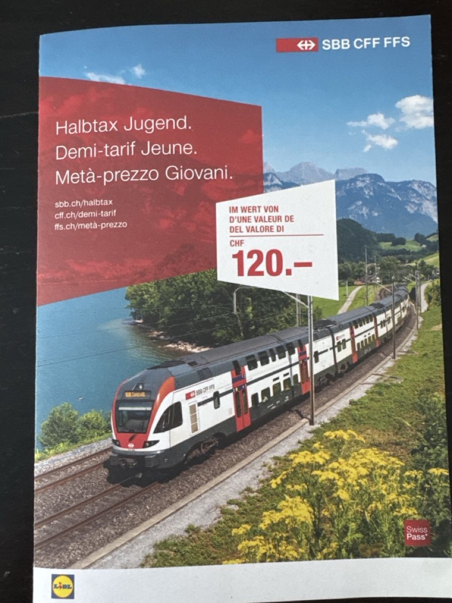 SBB/CFF/FFS Bons: Halbtax Gutschein Jugend – Neuf avec emballage d'origine à Greifensee par dor_z7q9