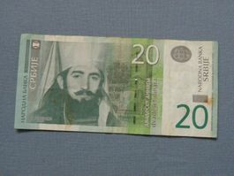 Serbische 20 Dinar Banknote - Seltenes Sammlerstück!
