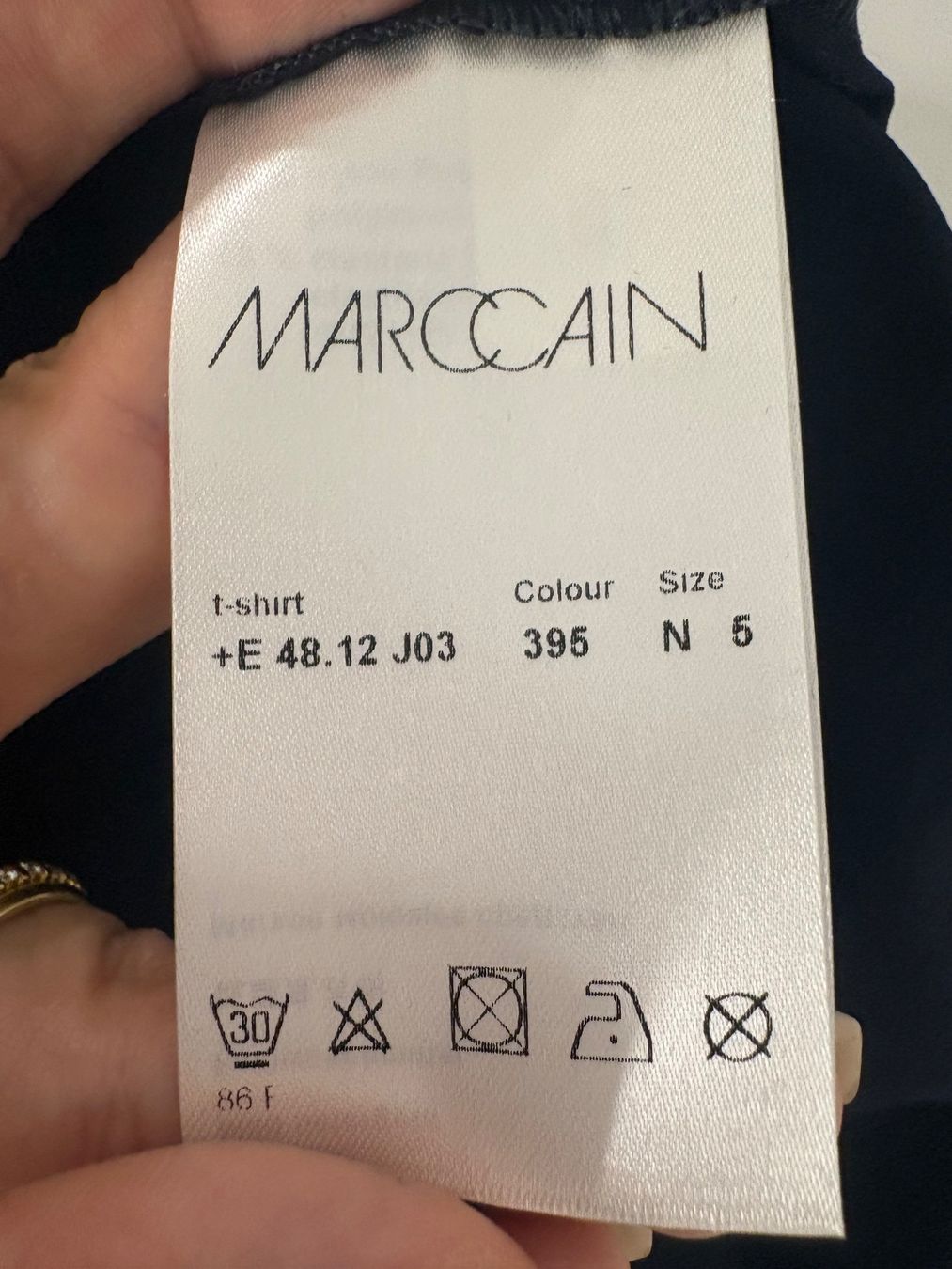 Marc Cain T-shirt: Marc Cain Shirt blau Rundhalsausschnitt 42 Basic 3/4 Ärmel – Nuovo (secondo la descrizione) da Regensdorf venduto da sec_l5cr 3