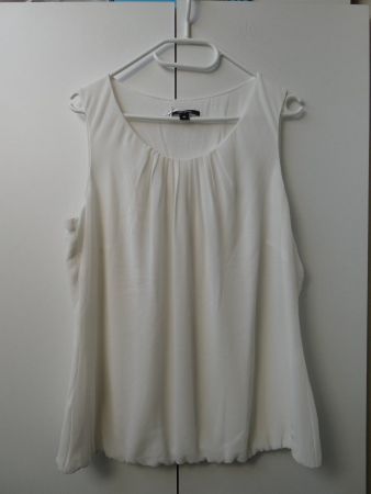 Sommerliches Top/Blusenart Comma, Gr. 42, weiss, doppellagig