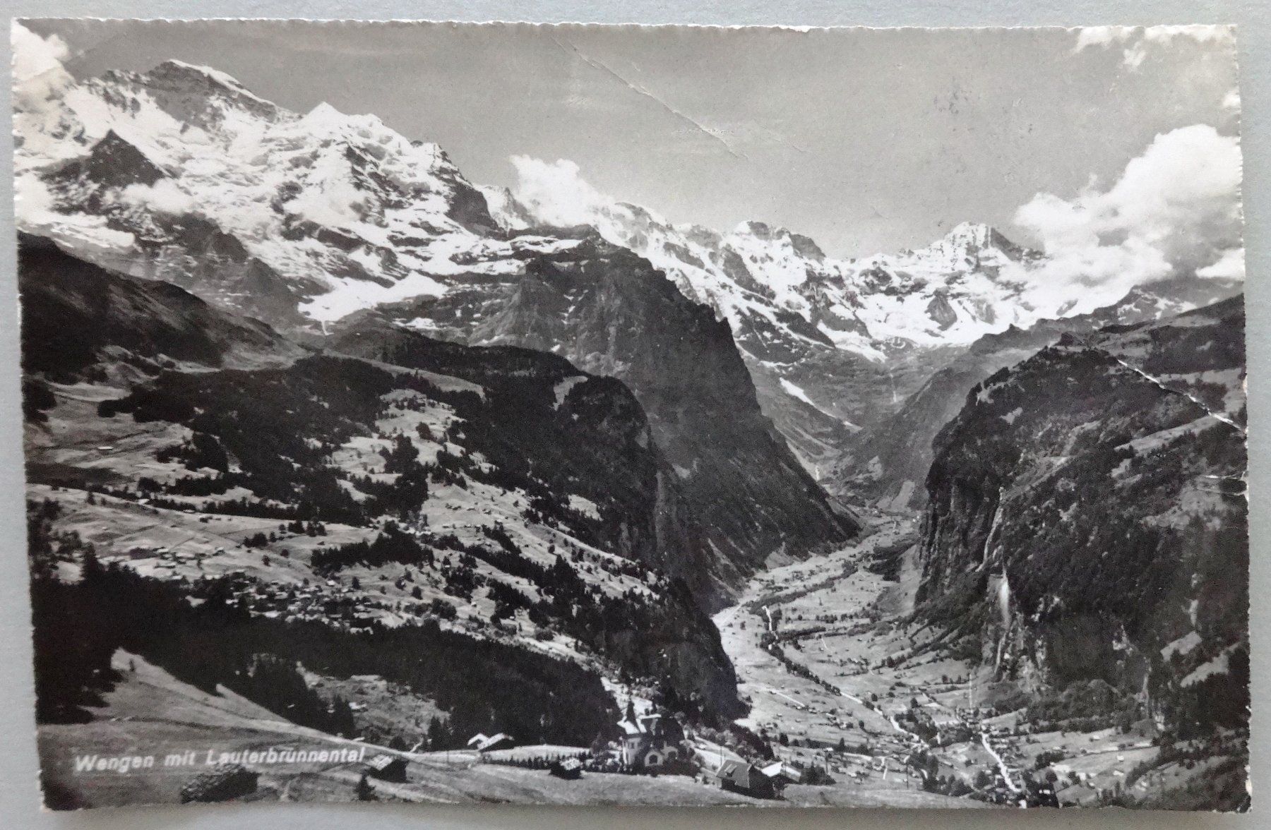 Cartoline postali: Wengen mit Lauterbunnental – Difettoso da Fétigny venduto da Billy2miny