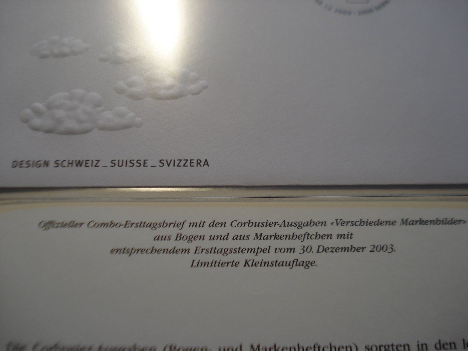 Alle Briefmarken: FDC Dauermarke "Corbusier" 2003, Aus Bogen und Büchlein – Gebraucht aus Niederwil AG von morostahu 1