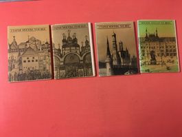 4 Mappen mit Karten Alt Moscow  17,18,19,20 Jahrhunderte,