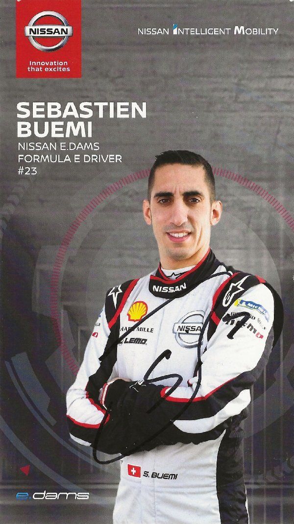Autografi: Autogrammkarte Sébastien Buemi 2019 – Usato da Solothurn venduto da F1shop1