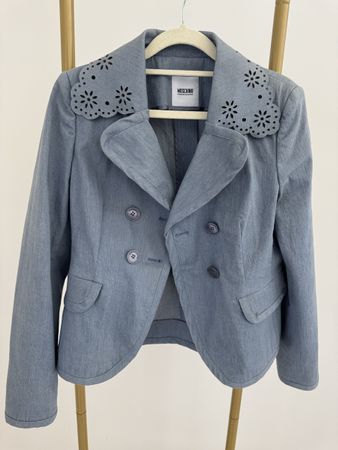 MOSCHINO 🇮🇹 Blazer Jacket denim like hellblau | Scallop